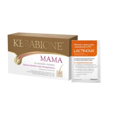 Kerabione Mama 60 tabletek + Lactinova Błonnik z laktoferyną LF95 5,6g 1  saszetka