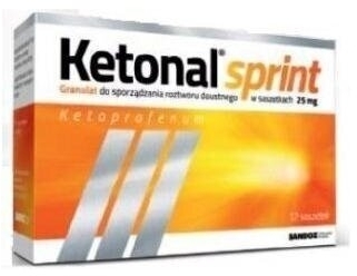 Ketonal Sprint 25 mg 12 saszetek