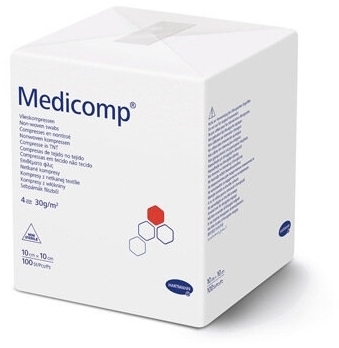 Kompres MEDICOMP niejałowy 10 cm x 10 cm 100 sztuk