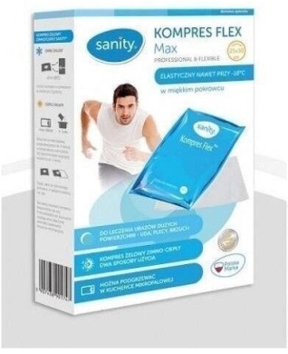 Kompres żelowy SANITY FLEX MAX ciepły/zimny 21 x 30 cm