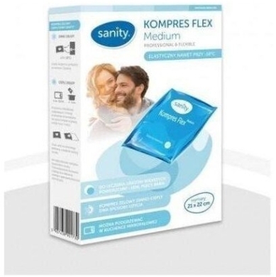 Kompres żelowy SANITY Flex Medium ciepły/zimny 21 x 22 cm