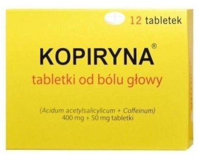Kopiryna - tabletki od bólu głowy - 12 tabletek