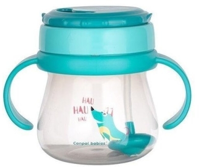 Kubek Canpol Babies ze składaną rurką silikonową z odważnikiem 250 ml 56/517