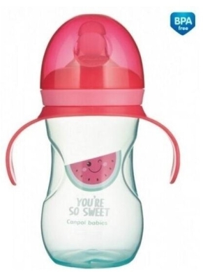 Kubek treningowy Canpol Babies 270ml So Cool 57/304 różowy