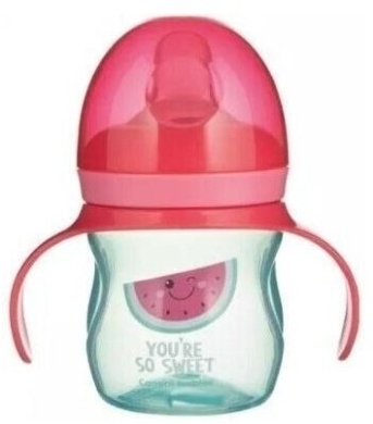 Kubek treningowy Canpol Babies z ustnikiem silikonowym 150 ml So Cool 57/303 różowy
