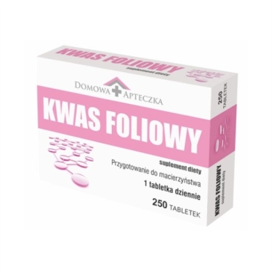Kwas Foliowy Domowa Apteczka 250 tabletek