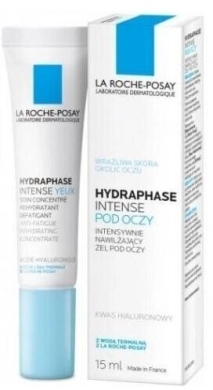 LA ROCHE-POSAY HYDRAPHASE INTENSE Intensywnie nawilżający żel pod oczy 15 ml