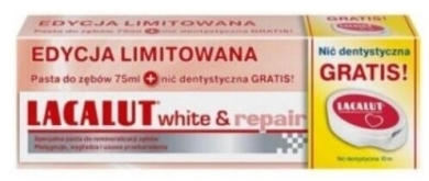 LACALUT white & repair + nić dentystyczna 75ml