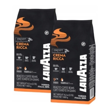 LAVAZZA Expert Crema Ricca, kawa ziarnista 1kg Wielopak x2