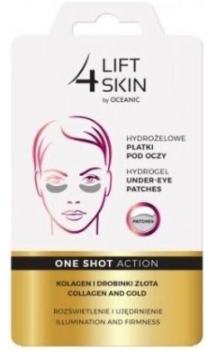 LIFT4SKIN One Shot Action Płatki pod oczy kolagen & drobinki złota 1 para