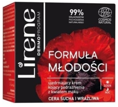 LIRENE FORMUŁA MŁODOŚCI Krem kojący podrażnienia cera wrażliwa i sucha na dzień i na noc 50 ml