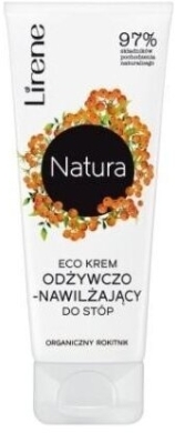LIRENE NATURA ECO Krem odżywczo - nawilżający do stóp organiczny rokitnik 75 ml