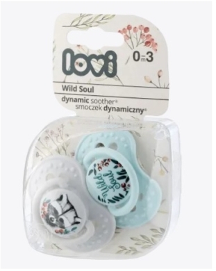 LOVI Smoczek dynaminczny 0 - 3 m Wild Soul Boy 2 sztuki