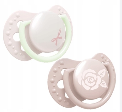 LOVI smoczek silikonowy dynamiczny 0-2 m Baby Shower Girl 2 sztuki 22/900