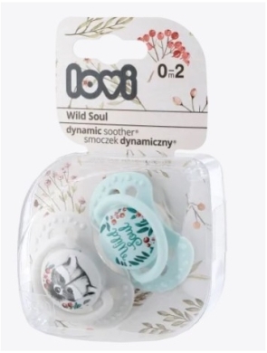LOVI smoczek silikonowy dynamiczny 0 - 2 m Wild Soul Boy 22/881 2 sztuki