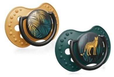 LOVI smoczek silikonowy dynamiczny 0-3m Jungle Vibes Boy 2 sztuki 22/901