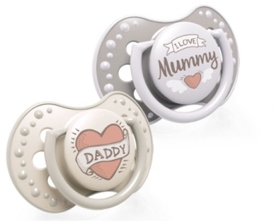 LOVI smoczek silikonowy dynamiczny  6-18 m I Love 2 sztuki 22/868