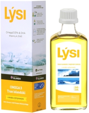 LYSI Tran islandzki cytrynowy 240 ml