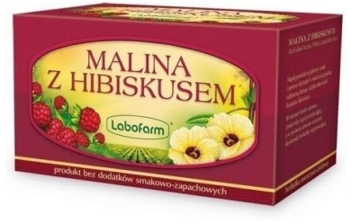 Labofarm Malina z hibiskusem zioła do zaparzania 20 saszetek