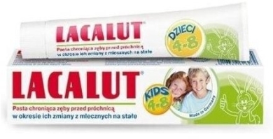 Lacalut pasta do zębów przeciwpróchnicza dla dzieci 4-8 lat 50 ml