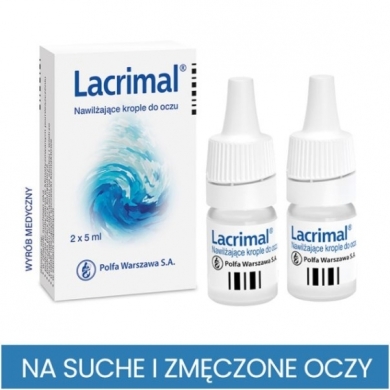 Lacrimal nawilżające krople do oczu 2 x 5 ml