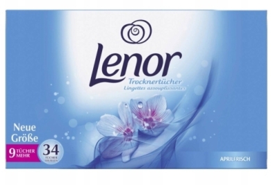 Lenor chusteczki zapachowe 34 sztuki Niebieskie