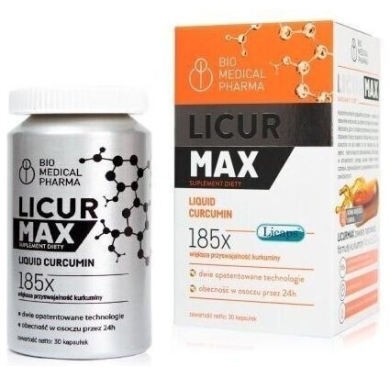 Licur Max - kurkumina - Bio Medical Pharma 30 kapsułek