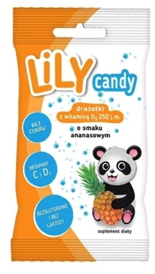 Lily drażetki z witaminami o smaku ananasowym 40 g