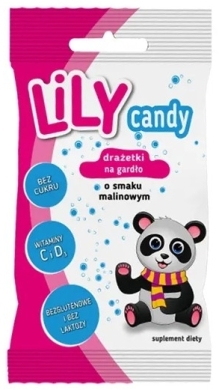 Lily drażetki z witaminami o smaku malinowym 40 g