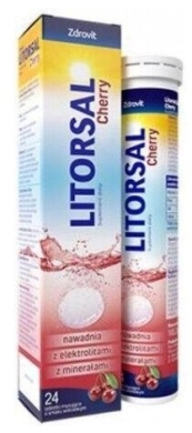 Litorsal Zdrovit Cherry 24 tabletki musujące