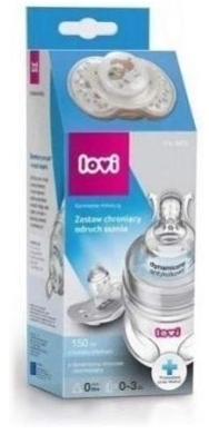 Lovi Butelka 150 ml + smoczek uspokajający 0m+ 
