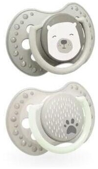 Lovi Smoczek silikonowy dynamiczny 0-3 m 2 szt Buddy Bear
