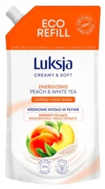 Luksja Creamy & Soft energetyzujące mydło w płynie brzoskwinia i biała herbata 900 ml 