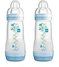 MAM BABY, butelka antykolkowa ze smoczkiem Anti-Colic, 0m+, 260ml, 2 sztuki