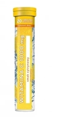 MBM Witamina C 1000 mg o smaku cytrynowym 20 tabletek musujących