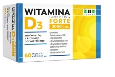 MBM Witamina D3 Forte 2000 j.m. 60 kapsułek