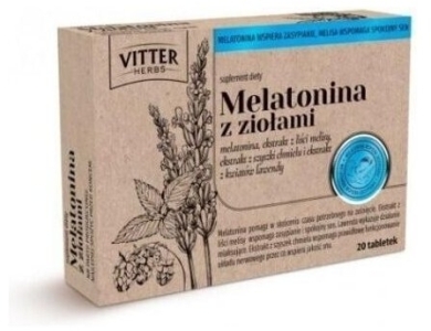 MELATONINA z ziołami 20 tabletek
