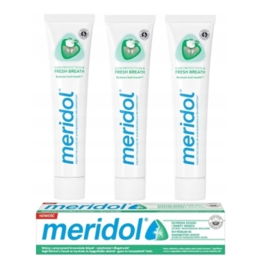 MERIDOL Pasta do zębów Ochrona dziąseł i świeży oddech 75 ml Wielopak x3