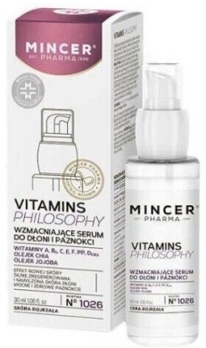 MINCER PHARMA Vitamins Philosophy Wzmacniające serum do dłoni i paznokci 30 ml