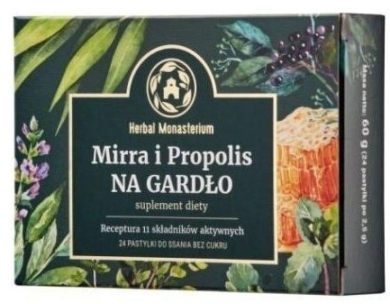 MIRRA I PROPOLIS NA GARDŁO 24 pastylki