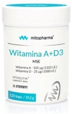 MITO-PHARMA Witamina A + D3 mse 120 kapsułek