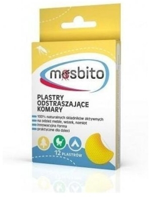 MOSBITO Plastry odstraszające komary i meszki 12 sztuk