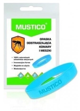 MUSTICO Opaska odstraszająca komary i meszki 1 sztuka