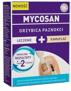 MYCOSAN Nail GRZYBICA PAZNOKCI Leczenie + Kamuflaż 5ml