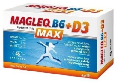 Magleq B6 Max + D3 45 tabletek