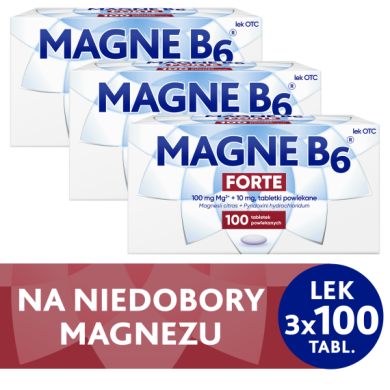Magne B6 Forte 100 tabletek Wielopak x3
