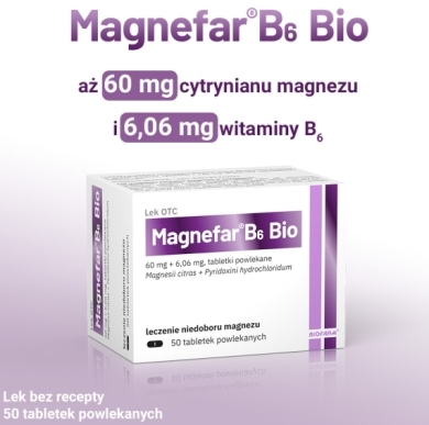 Magnefar B6 Bio 50 tabletek