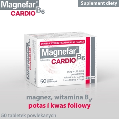 Magnefar B6 Cardio 50 tabletek