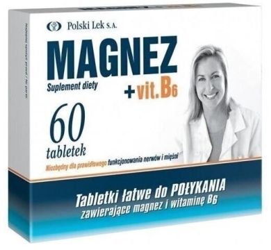 Magnez + Vit. B6 POLSKI LEK 60 tabletek