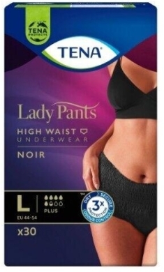Majtki Chłonne Tena Lady Pants Plus Noir L 30 sztuk